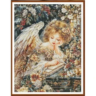 Angel 14CT 16CT Printed On Canvas Cross Stitch DIY Set Chinese Pattern Kit Home Needlework Embroidery 145 Colors