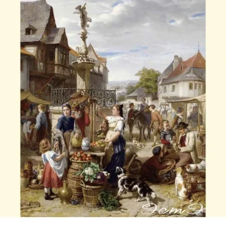 Market Day Top Quality Counted Cross Stitch Kits 16CT 18CT 14CT White Canvas Embroidery DIY Handmade Needle Home Decor